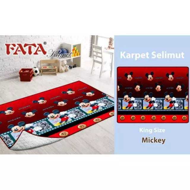 KARMUT Karpet Selimut Fata Motif 160x200 cm MOTIF MICKEY MOUSE, LOL, DORAEMON
