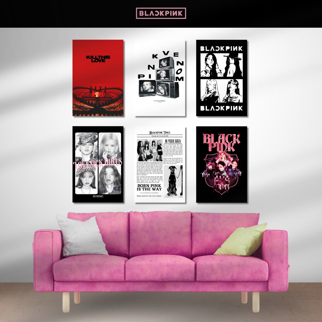 Poster Hiasan Dinding Kayu Aesthetic Kpop Blackpink
