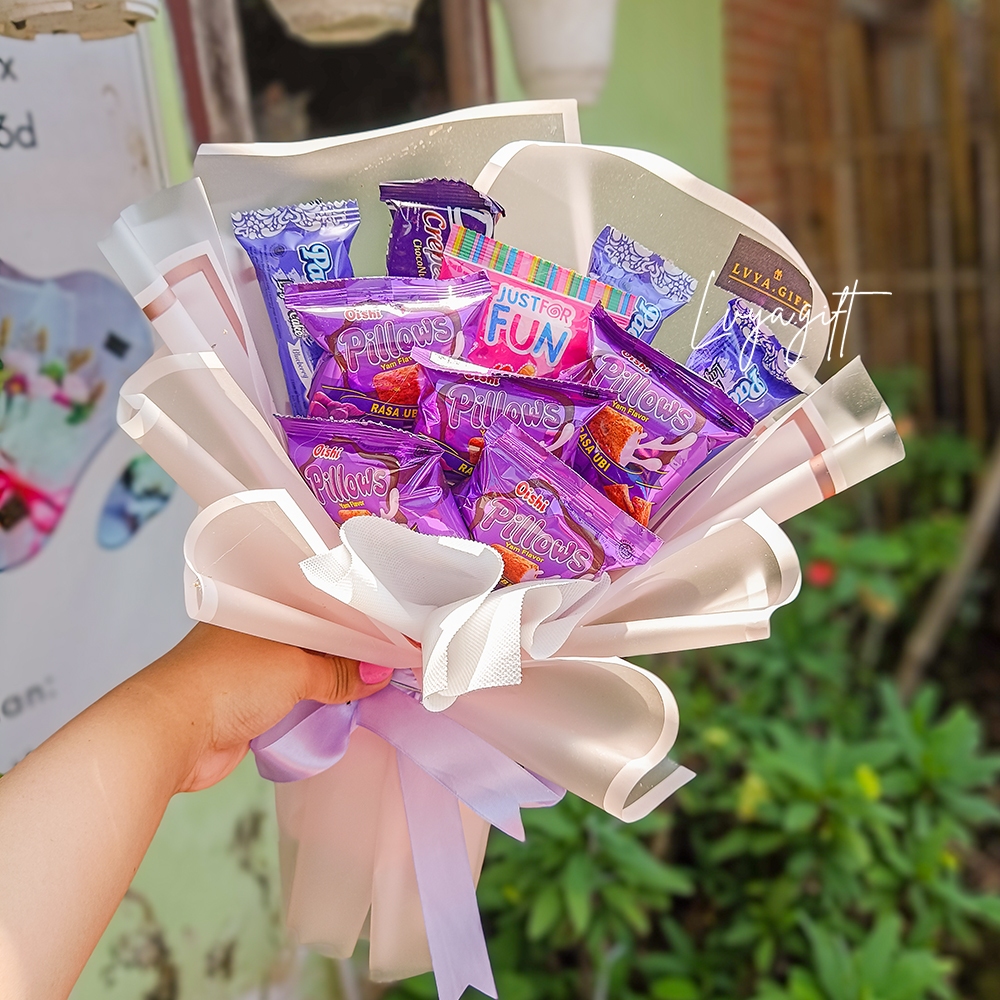

LVYA.GIFT 4321.21 BUKET SNACK MIX PREMIUM TEMA UNGU