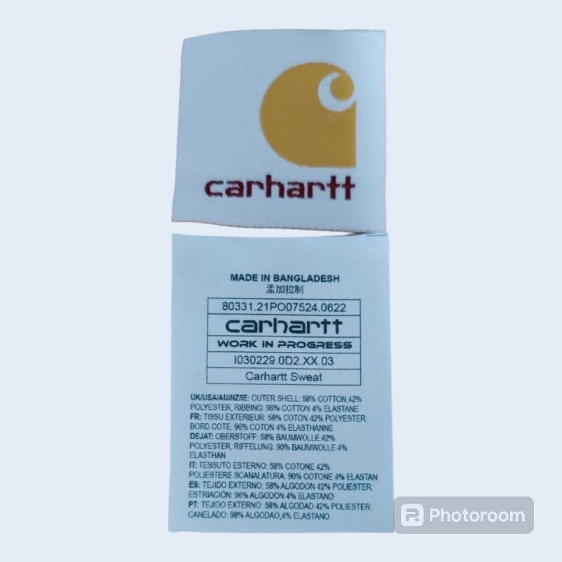 

Label carhartt crewneck ( CN )