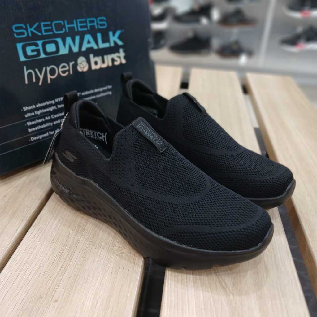 Sepatu Casual - SKECHERS Go Walk Hyper Burst - Black [216189/BBK] - Original