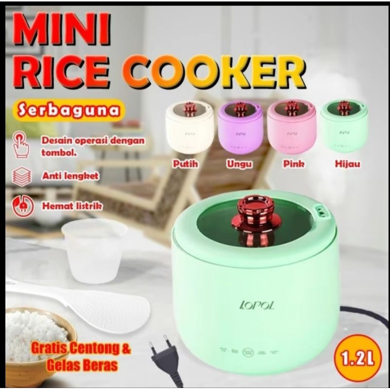 Magic Com Mini Rice Cooker LOPOL-001 / Penanak Nasi 400W (WARNA RANDOM)