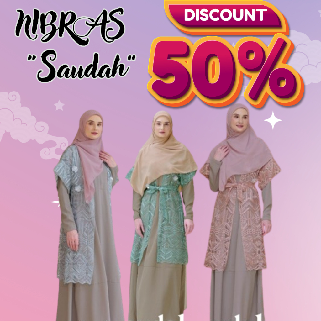 GAMIS NIBRAS "SAUDAH" DISKON 50%