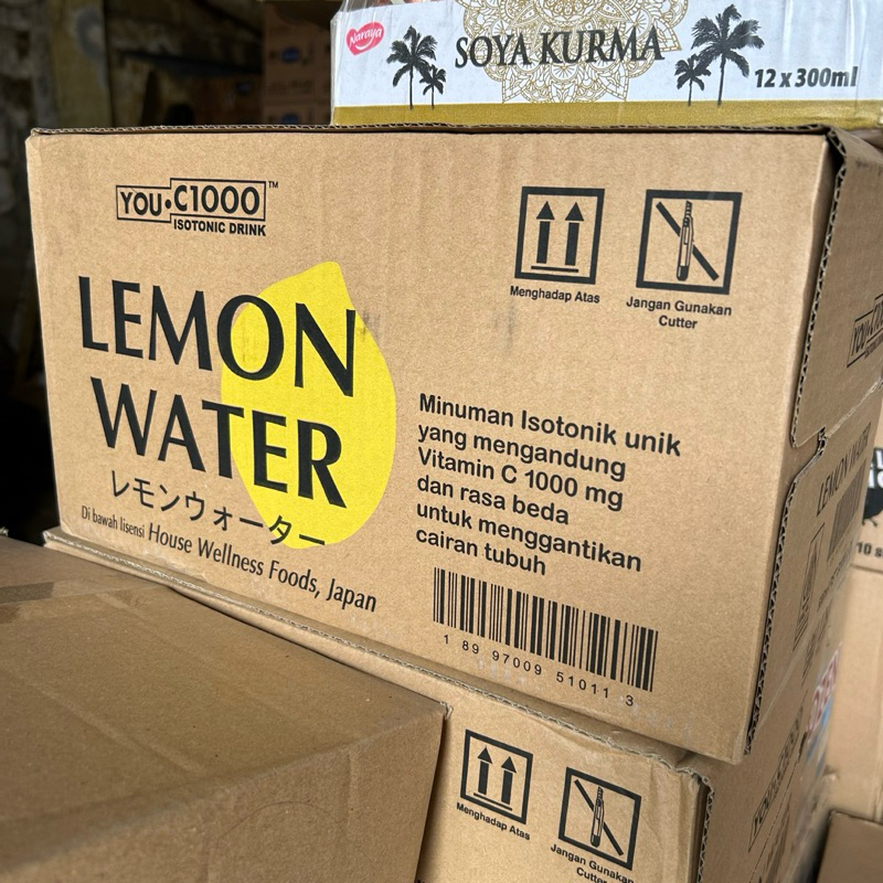 

you c1000 lemon water 500ml 1 dus isi 24 botol