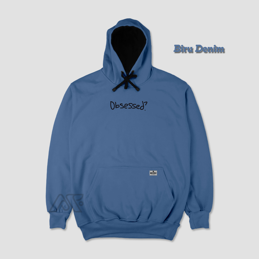 Sweater Hoodie Pria Wanita Distro Kekinian Warna Biru Denim Premium Quality Unisex Size M L XL XXL J