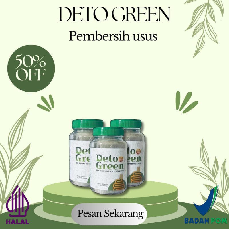 Deto Green ORIGINAL teh pelangsing, Detoks sistem pencernaan Detox diet Sehat Menurunkan berat badan