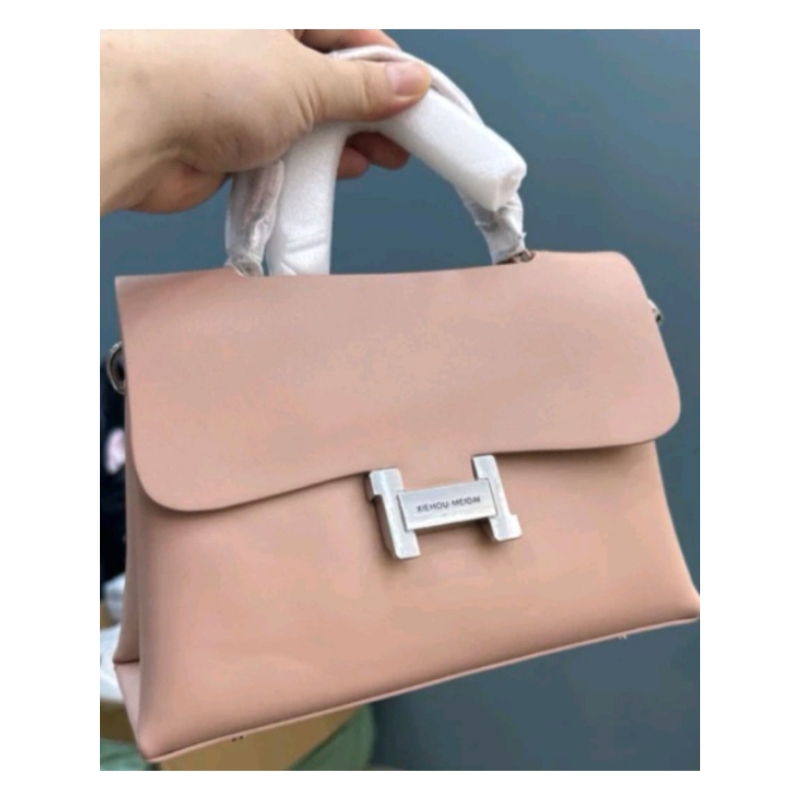 Tas selempang wanita Tas RC logo H dusty pink