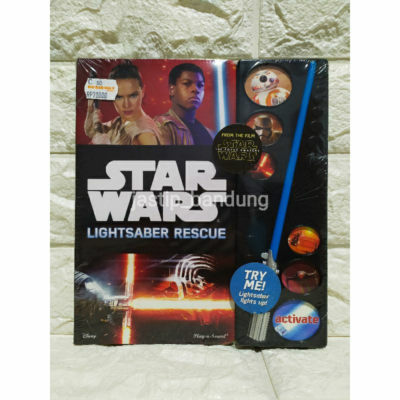 Star Wars The Force Awakens Lightsaber Adventure Board book - Sound Book / Buku Star Wars The Force 