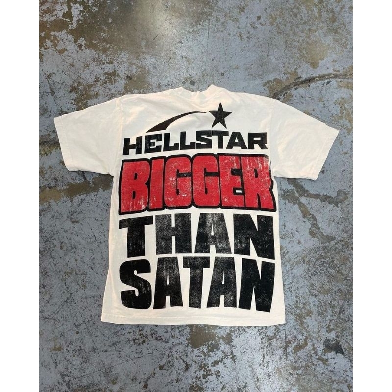 Baju kaos vintage 90s unisex brand RR STAR |HELLSTAR BIGGER THAN SATAN|