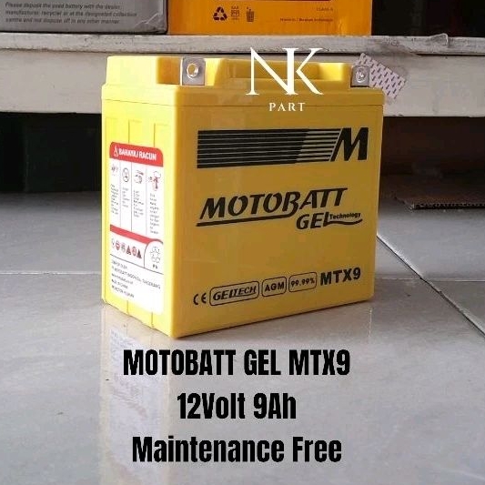 Aki Accu Motor Benelli Petagonian Eagle, Suzuki Thunder 125 Motobatt MTX9 MF