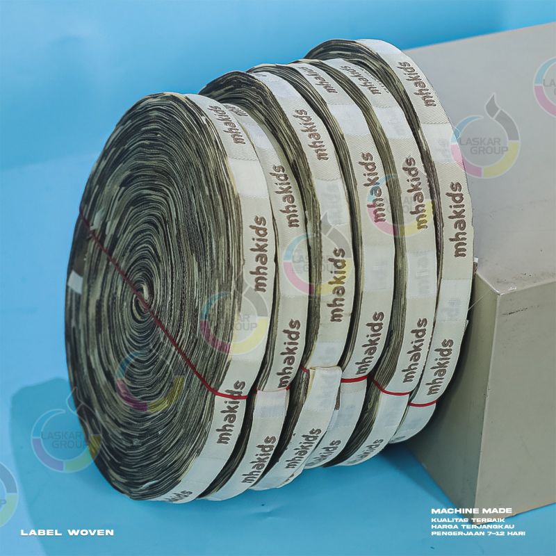Label baju bordir label woven label bordir custom 2x 5 label hijab