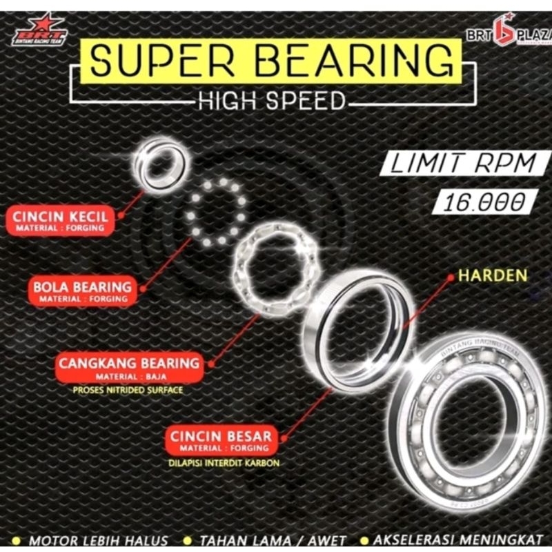 Super bearing kruk as BRT kiri kanan MIO sporty Beat karbu vario 125 150