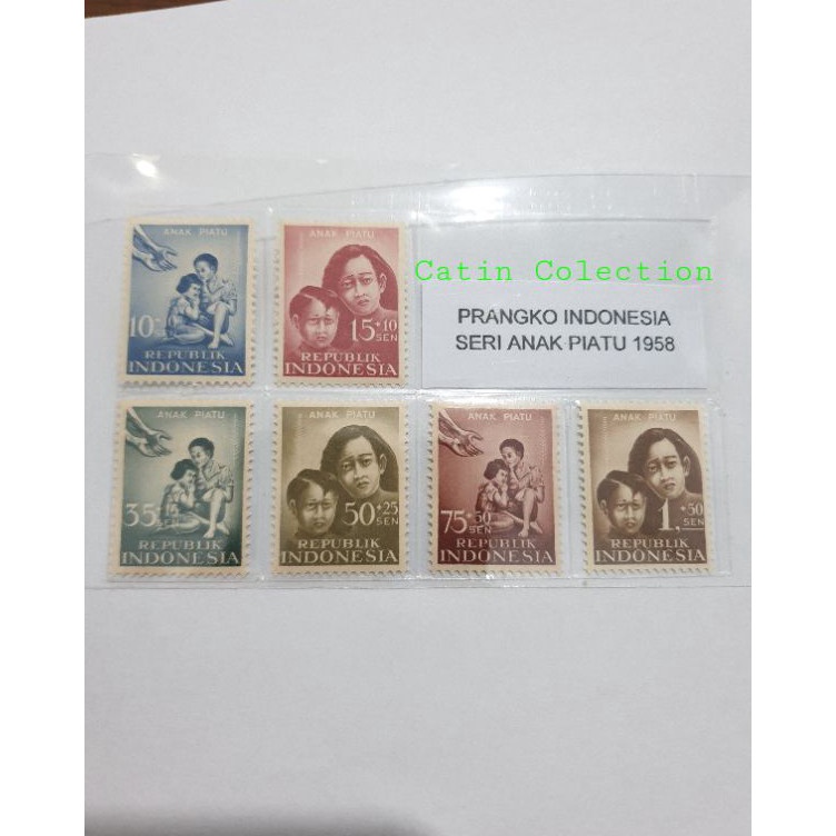 

Penjualan Ekonomis Perangko Indonesia Seri Anak Piatu Tahun 1958 kondisi baru Mint isi 6pcs