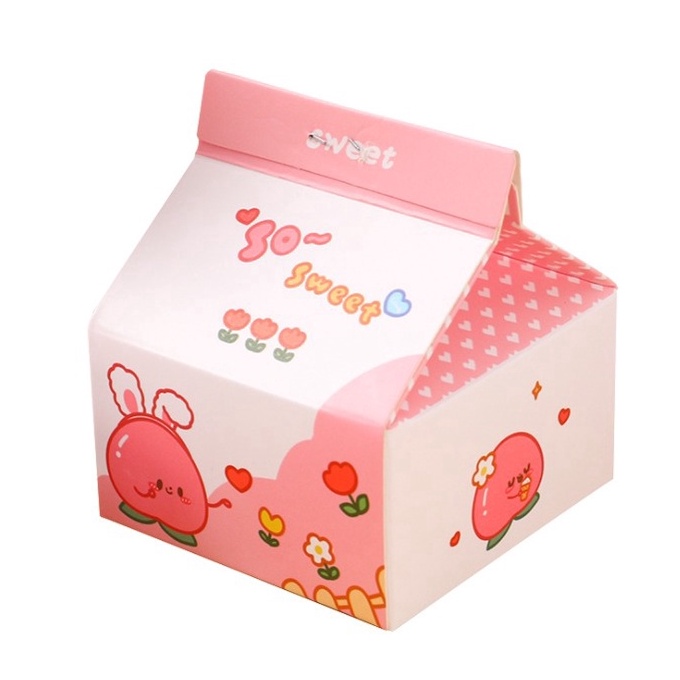 

Segera Nantikan J2 Notepad kertas memo portable unik Sticky notes Milk box fruit