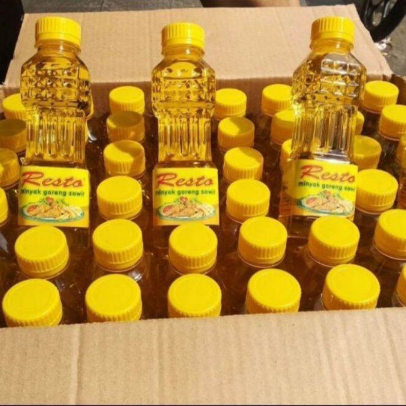 

MINYAK GORENG PREMIUM 250 ML MERK RESTO BOTOL KECIL 1 KARTON = 48 PCS