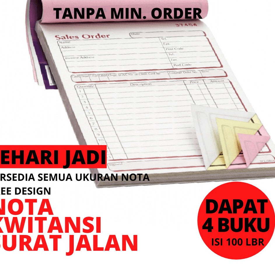 

Garansi Belanja PAKET NOTA 1 BUKU ISI 1 LEMBAR CUSTOM 1 2 3 RANGKAP PLY BON SURAT KWINTANSI SURAT JALAN INVOICE FORMULIR SLIP GAJI FORM TOKO USAHA