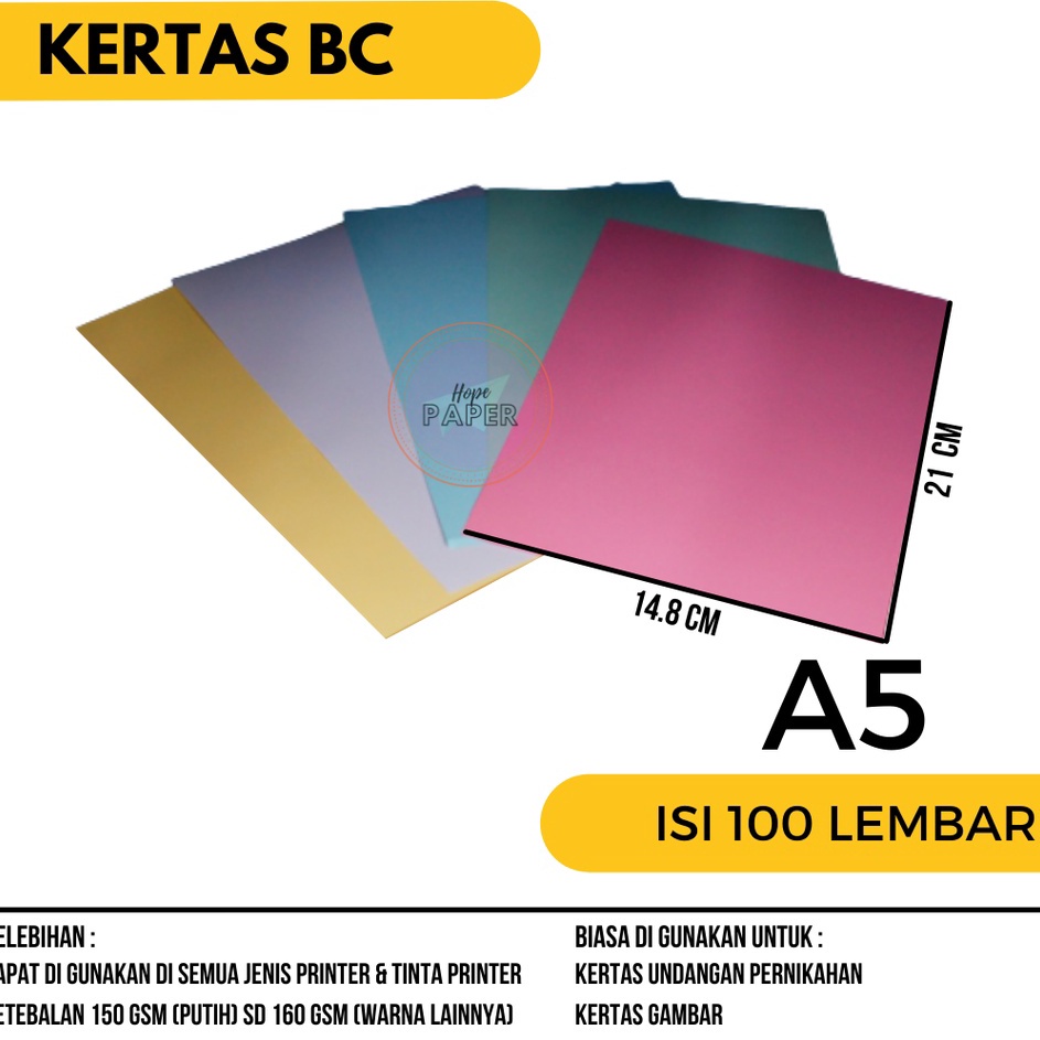 

Baru Bermanfaat Kertas BC A5 16 gsm isi 1 lembar Kertas Brief Card 16 gsm A5