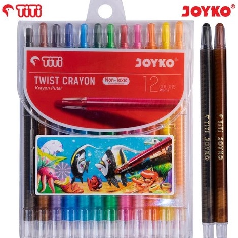 

KODE F55E Twist Crayon Krayon Putar Joyko TiTi TWCR12S 12 Warna Colors