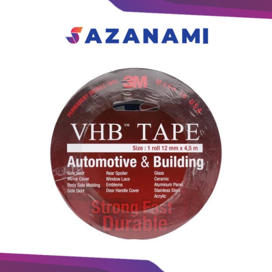 

Paling Puas Double Tape BUSa 3M VHB 12mm x 45m foam tape