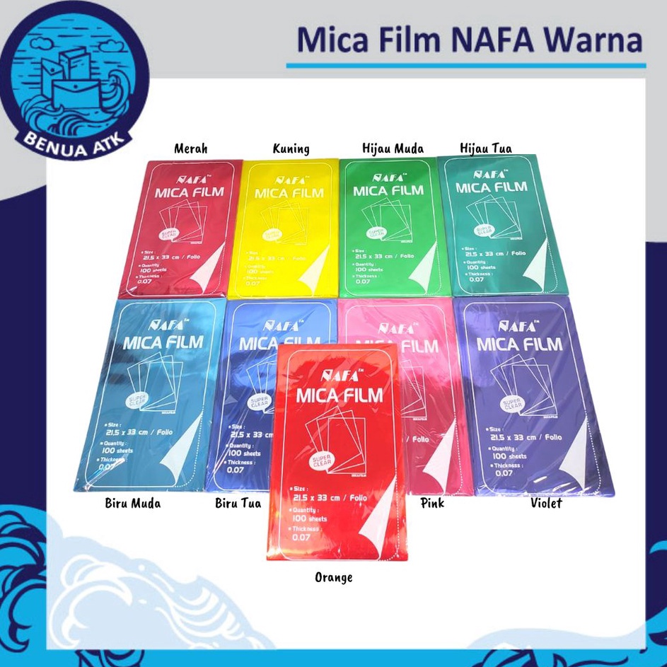 

Promo Puas Mika Jilid Plastik Mica Film WARNA Folio NAFA MFF