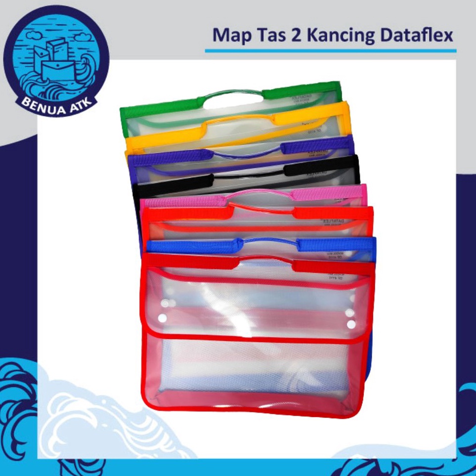 

Super Kualitas Map Plastik Tas 2 Kancing School Bag Folio Dataflex DF311