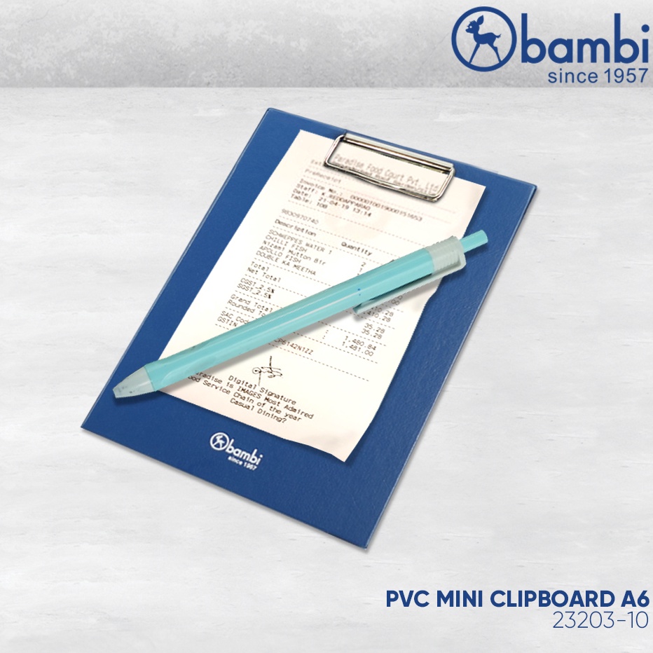 

Kualitas Terpopuler Bambi PVC Mini Wire Clipboard A6 2323