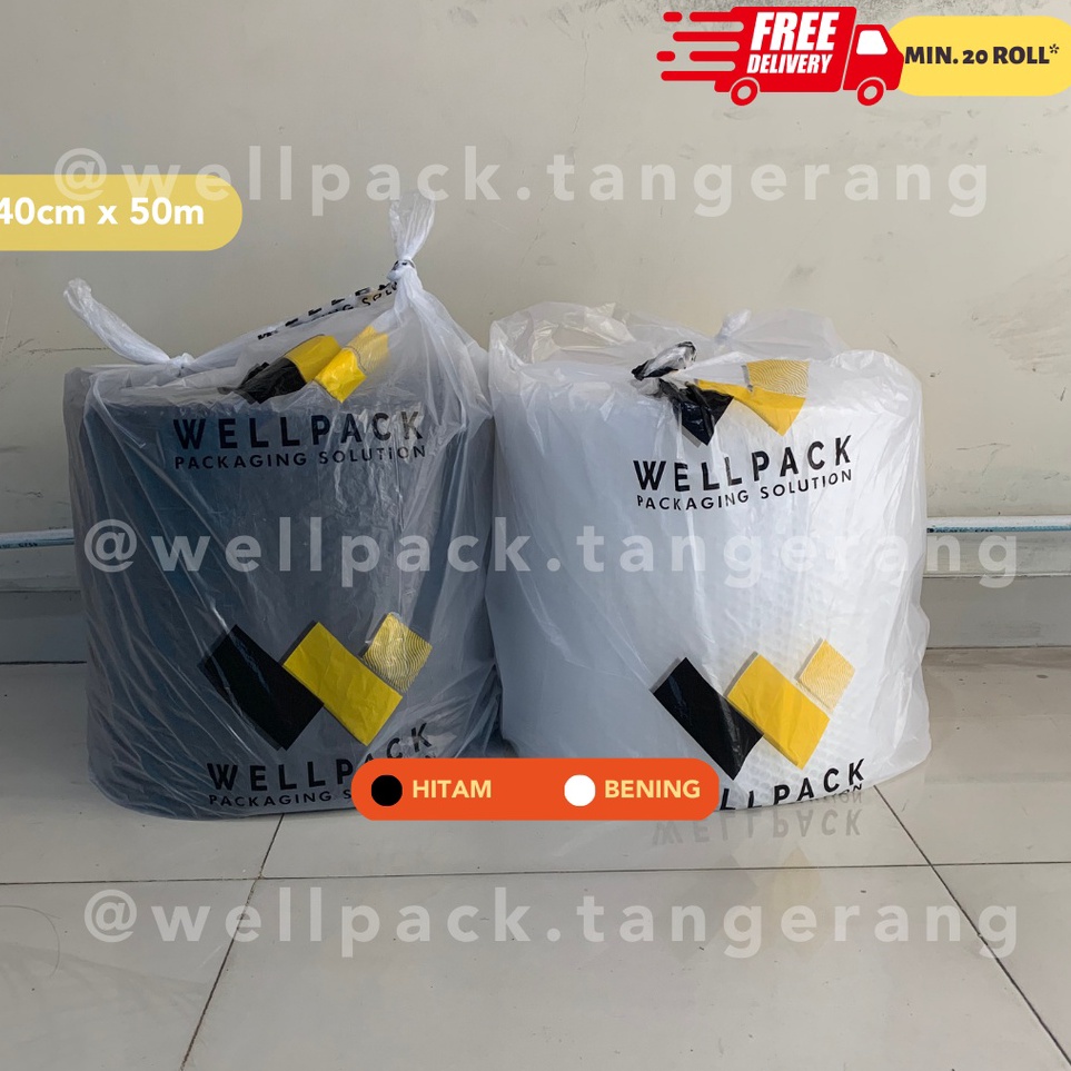 

Promo Meriah Bubble Wrap Roll Wellpack 4cm x 5m Premium Tebal Hitam Bening 4 x 5m Packing