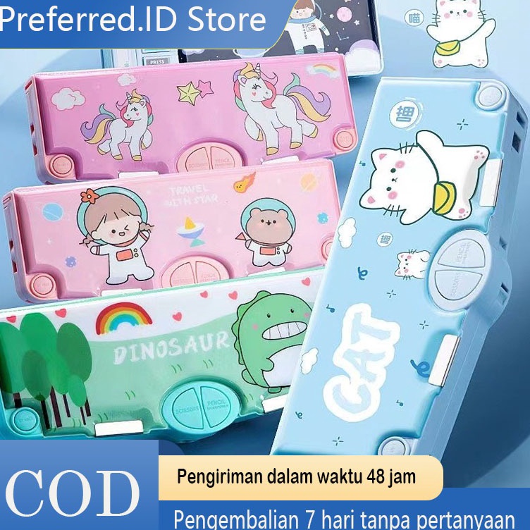 

Get Quality Tempat Pensil Multifungsi Motif Untuk Anak Kotak Pensil Pola Kartun Lapisan Ganda dan Tunggal dengan Rautan Kapasitas