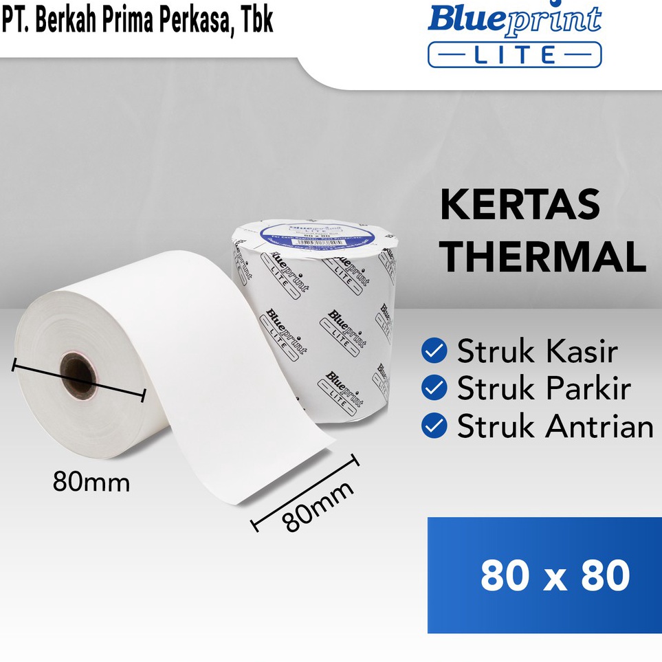 

Baru Irit Kertas Thermal Kertas Struk Kasir Tol Blueprint Lite 8 x 8 8x8os 8x8 mm 1 Roll