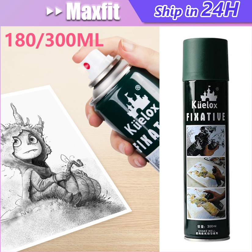 

KODE C49B 3ML KUELOX Fixative Spray Lukis Drawing Professional Spray Varnish Lukisan Pelindung Lukisan Pensil Painting