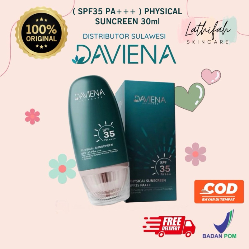 daviena skincare Physical Sunscreen SPF35 PA+++ 30ml DAVIENA SKINCARE | daviena skincare makassar | 