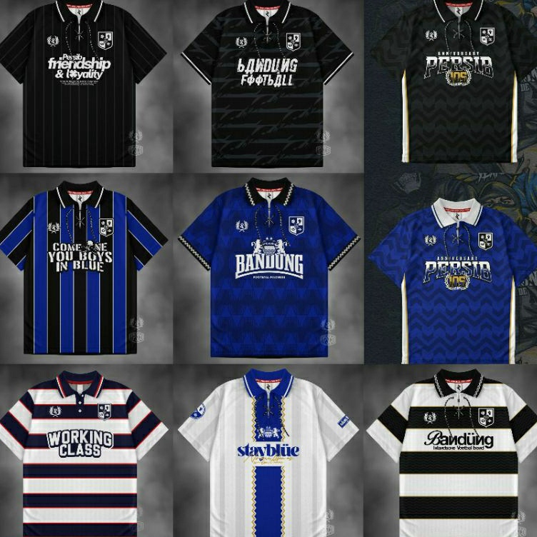 KODE X12T Jersey Tshirt Vintage Retro Jersey Persib Bandung Football Cassual Baju Casual Kaos Kasual