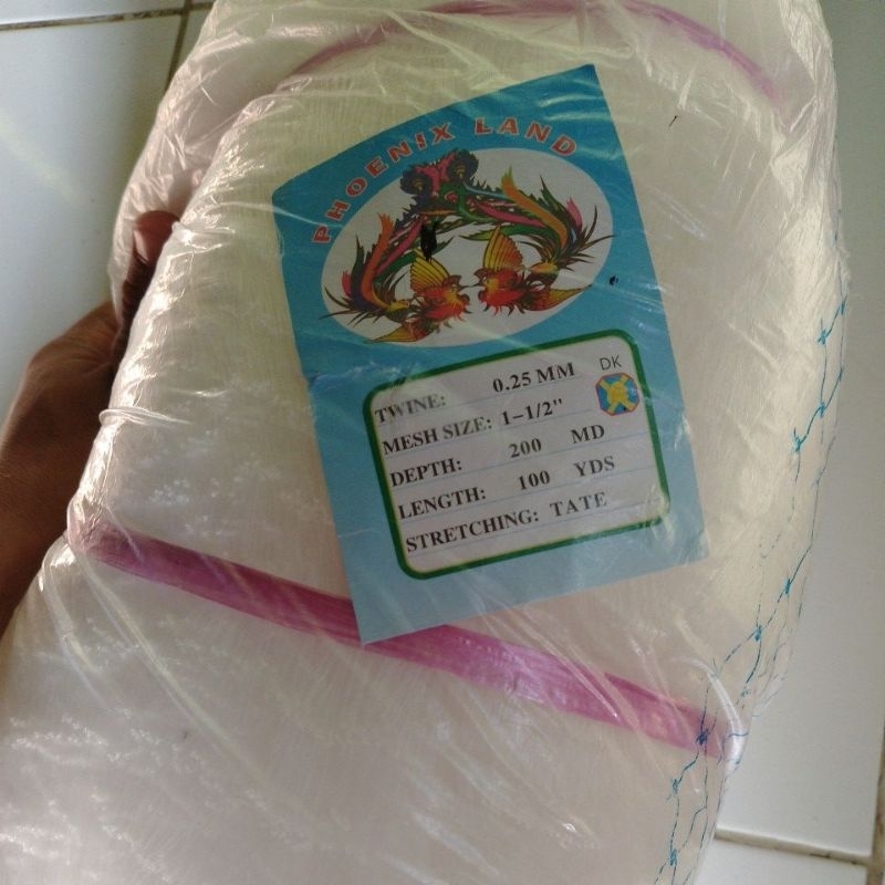 jaring ikan senar 0.25 1½ inch 200md/100yds TATE