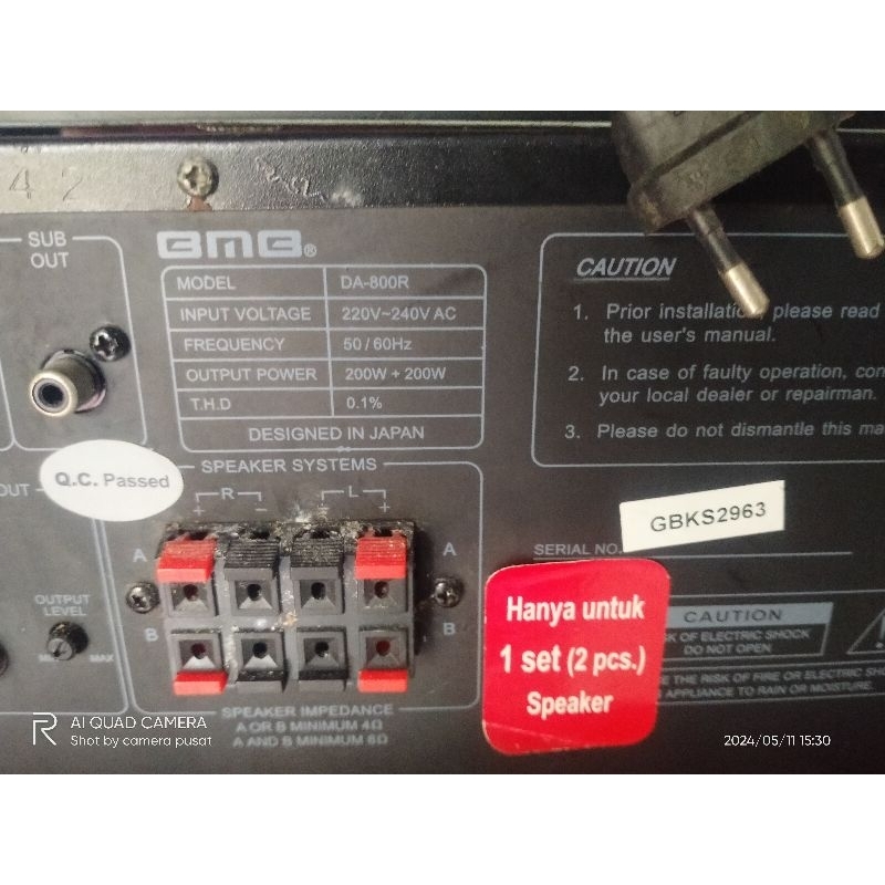 Amplifier Karaoke BMB DA 800R