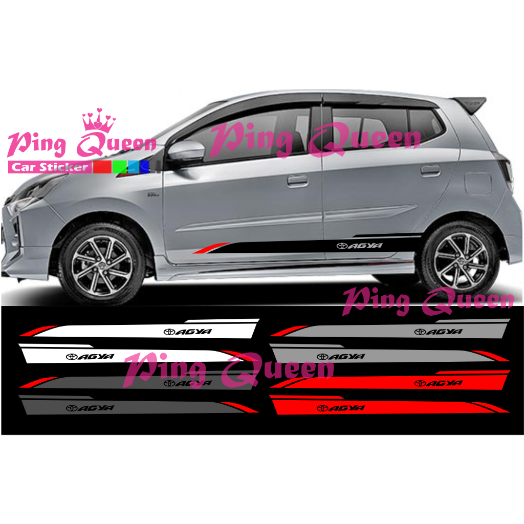 CUTTING STICKER MOBIL AGYA STICKER LIST MOBIL TOYOTA AGYA