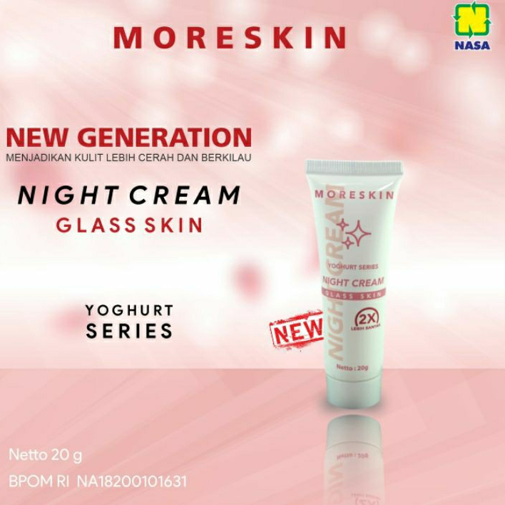 COD GLASSKIN NIGHT CREAM - WAJAH GLOWING MERATA - KULIT WAJAH SEHAT - MENGECILKAN PORI PORI