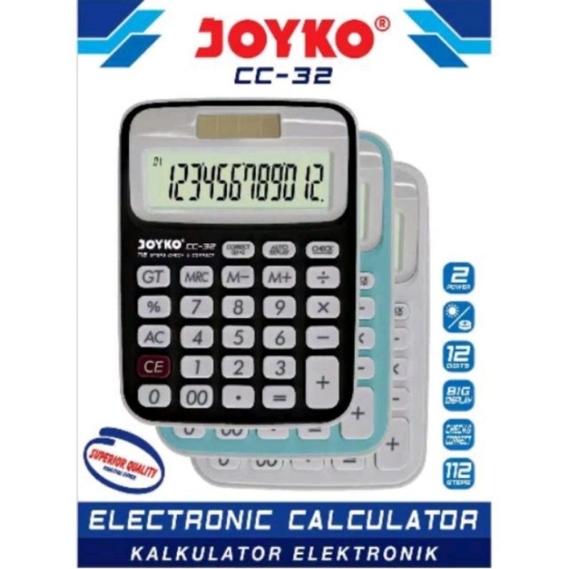 

Calculator Kalkulator Joyko CC-32 12 Digits Check Correct