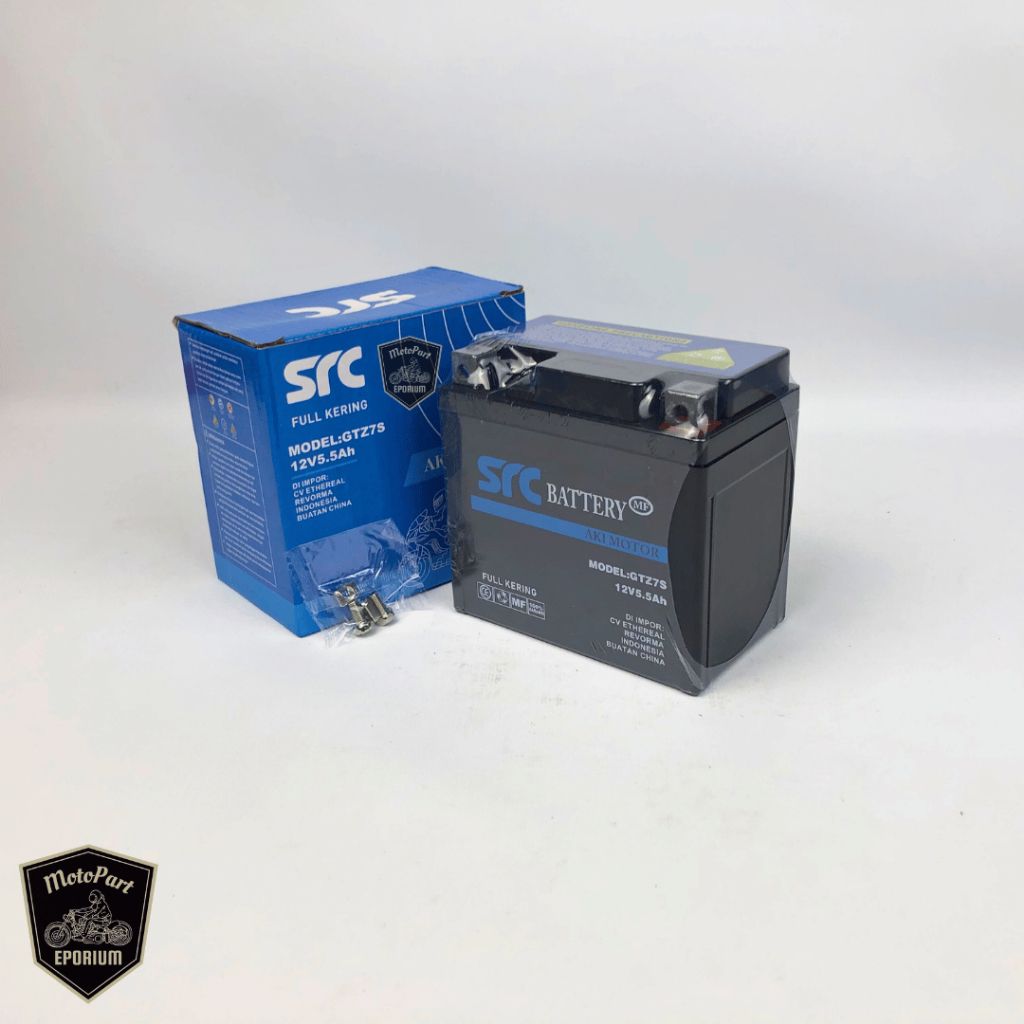 SRC ACCU GTZ7S | AKI KERING MF MOTOR VARIO 125/150 BEAT SCOOPY ISS CB150R NMAX SATRIA FU