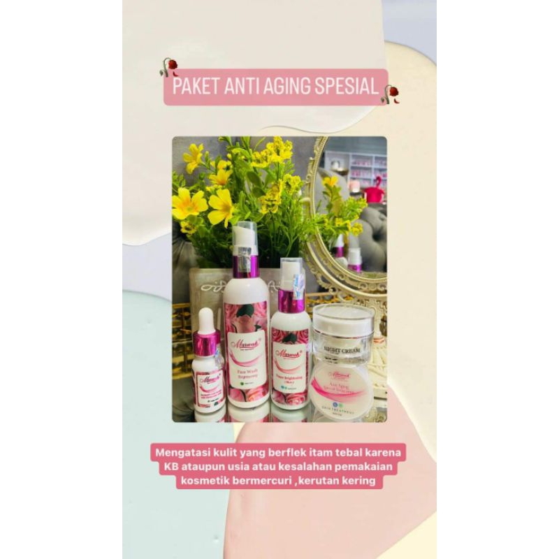 Marwah Skincare Anti aging Special Menghilangkan bekas jerawat menghilangkan flek hitam membandel ||