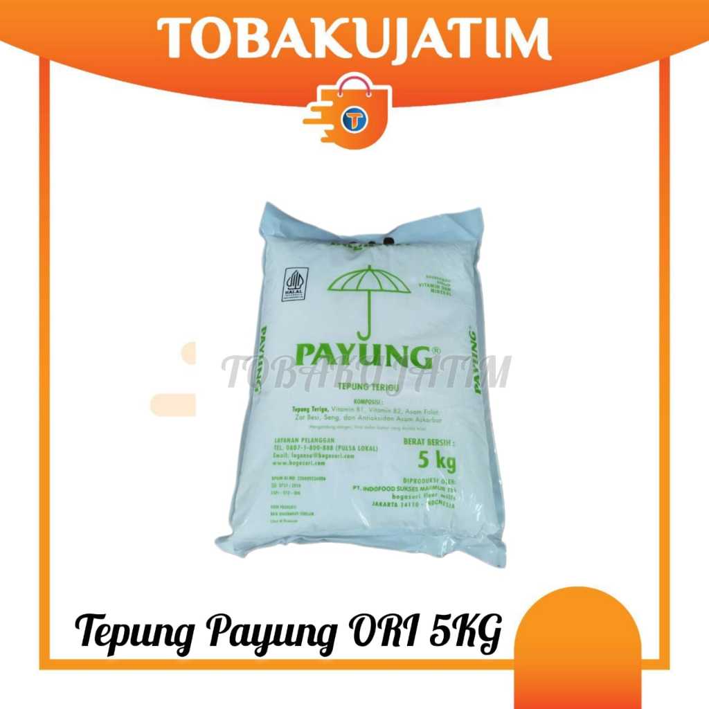 

tepung terigu Bogasari SAK Payung 5 Kg