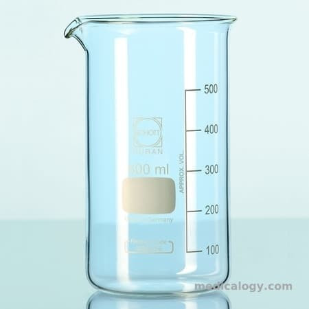 Duran Beaker glass tall form 400 ML DURAN gelas kimia panjang Duran 400ml