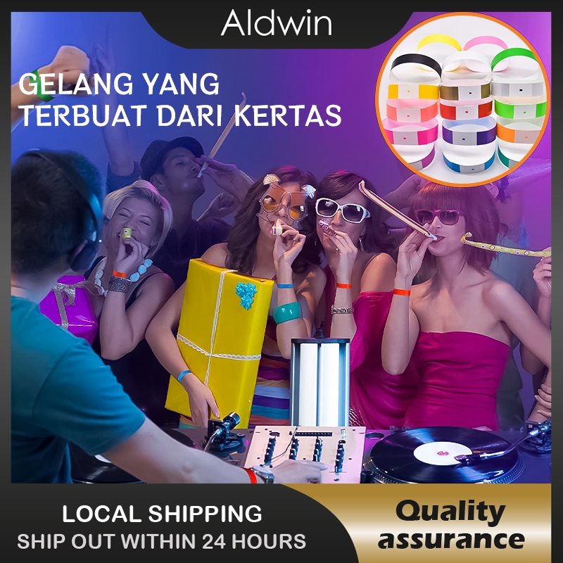 100PCS Gelang Tiket Event Gelang Tiket Anti Air PVC Gelang Wahana Gelang Tiket Lanyard