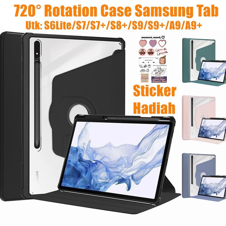 Diskn Case Samsung Galaxy Tab S6 Lite A9 S9 PLUS 72 Rotate With Pen Slot Samsung Tab A8 S7FE Case Magnetik Protective Tablet Holde S7S8 24