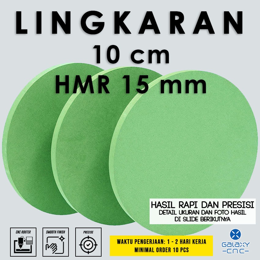

Lingkaran 10 cm - HMR / MDF hijau 15 mm - Papan kayu