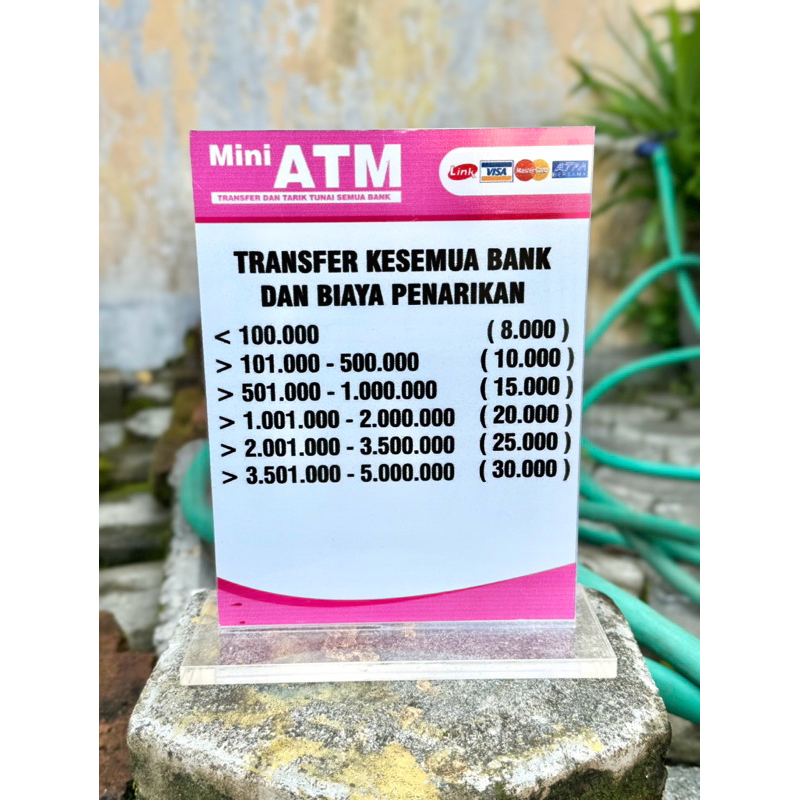 

BAHAN AKRILIK TEBAL BISA CUSTOM TARIF ADMIN AGEN BANK UKURAN 15x20