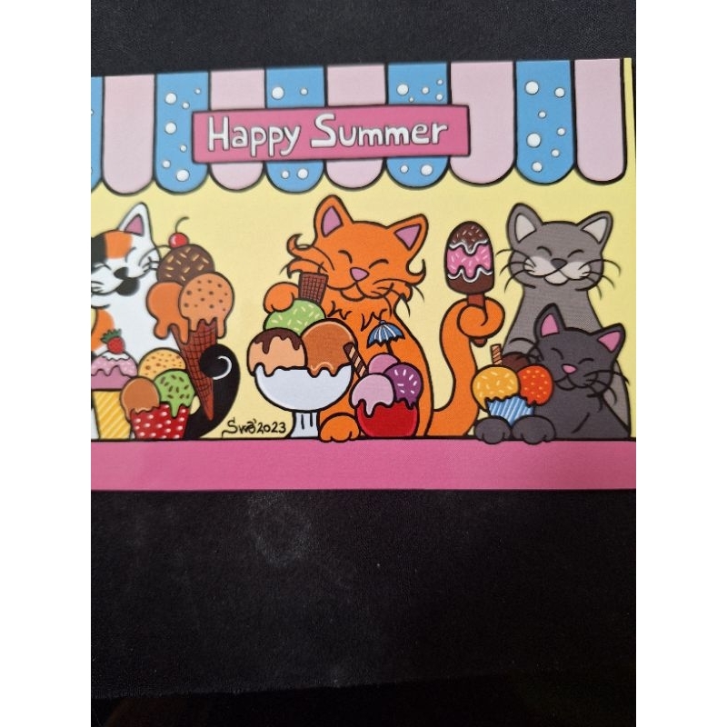 

kartu pos kucing titina summer/titina summer cat postcard