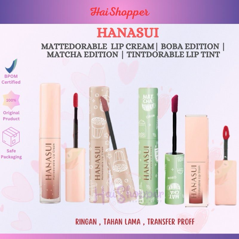 HANASUI Mattedorable Lip Cream | Hanasui Mattedorable Lip Cream Boba Edition | Hanasui Mattedorable 