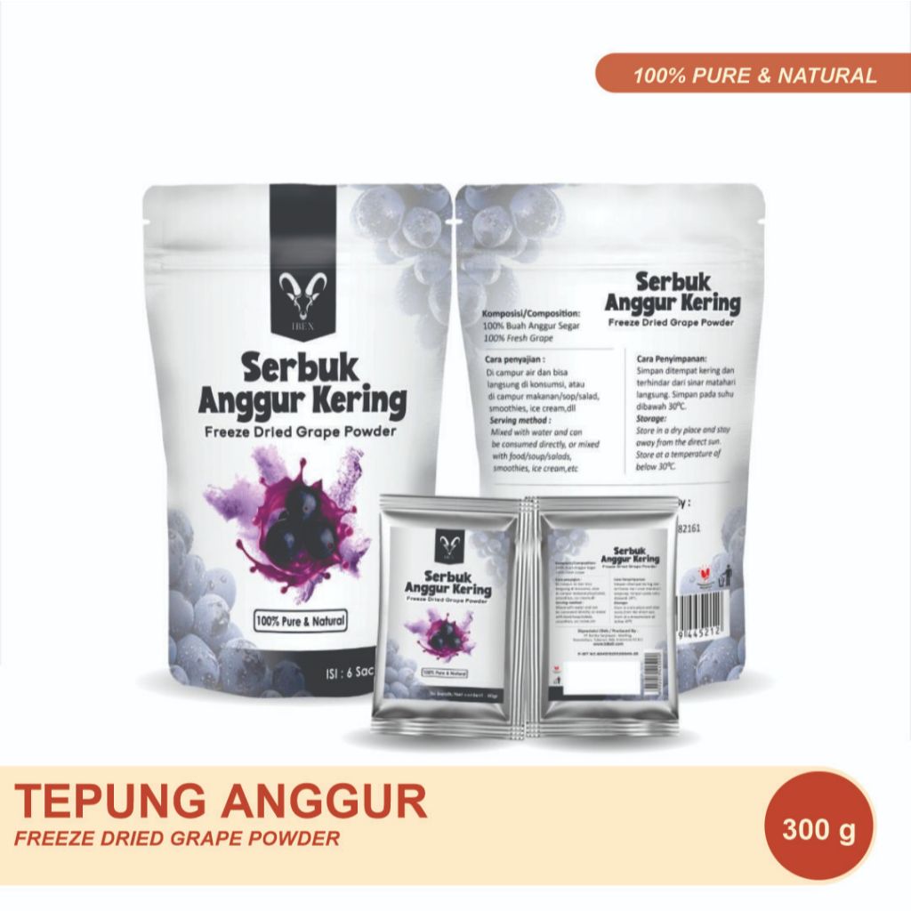 

Freeze Dried Grape Powder Pure/Bubuk Anggur