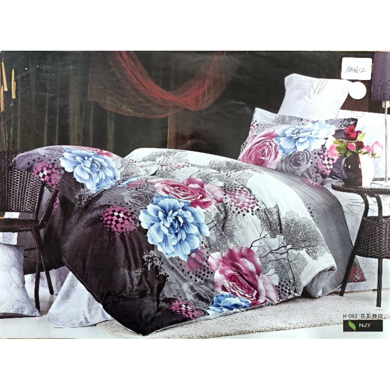 sprei katun jepang 120x200 motif bunga homemade /sprei 4 kaki