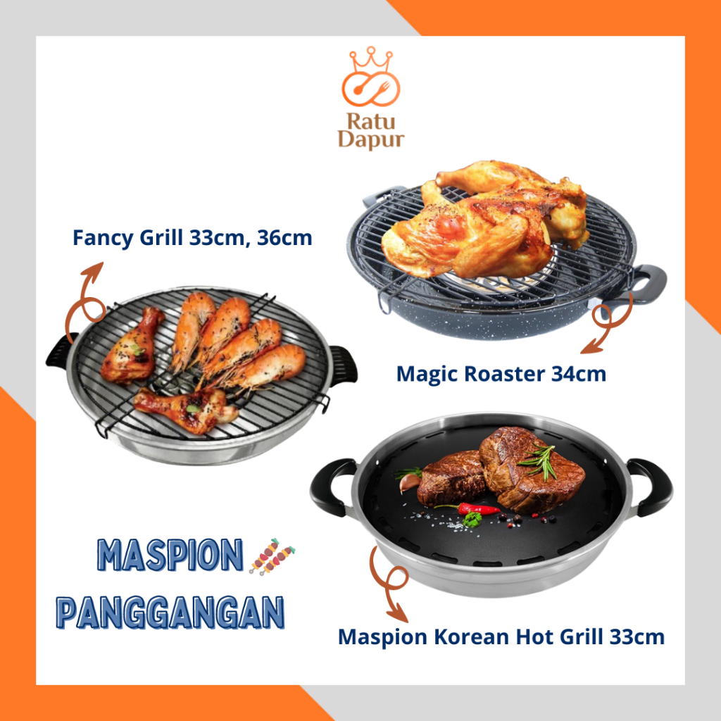 (Promo Grill Termurah) Maspion Alat Pemanggang Fancy Grill Magic Roaster / Alat Pemanggang Maspion